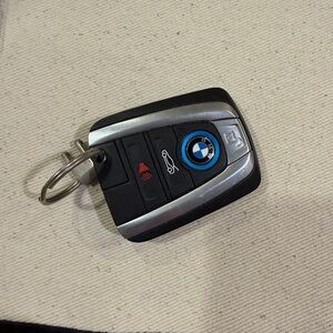 BMW Key Fob with Silver and Black Accents